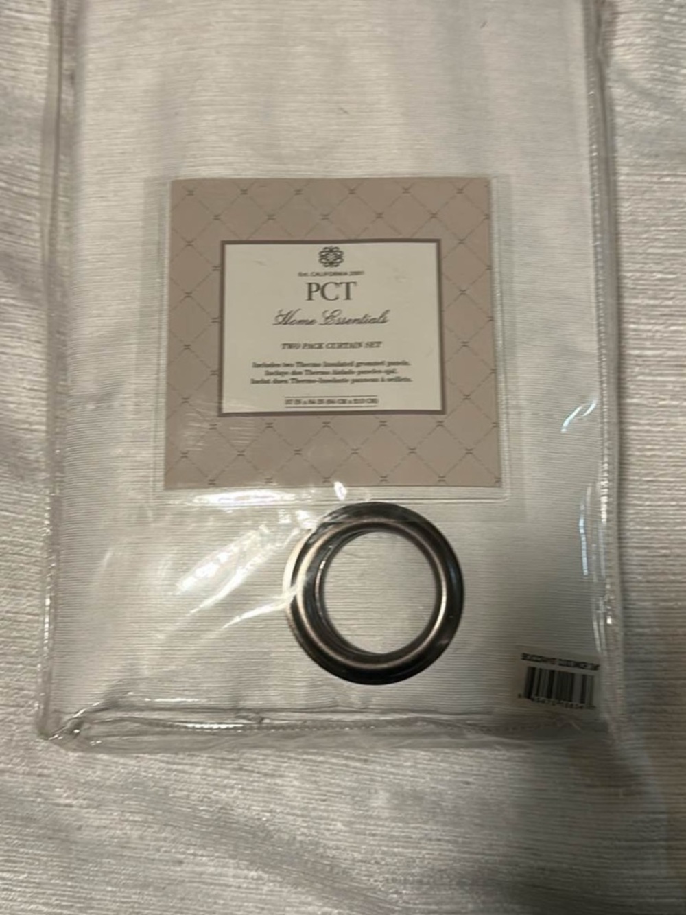 Home Essentials White Grommet Curtain Panel